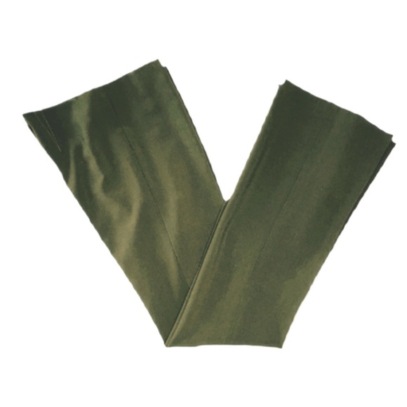 NWOT Trina Turk Vibrant Olive Green High Waisted Side Zip Flared Pants size 6 - Picture 9 of 13